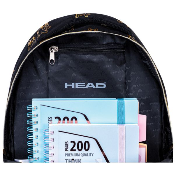 HEAD Ranac đački anatomski 3zipa AB330 Golden Frenchie 24.502024027 crno-zlatni - EP3021833