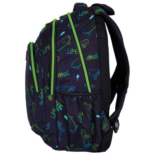 HEAD Ranac đački anatomski 3zipa AB330 Skate Lifestyle 24.502024037 crno-zeleni - EP2981238