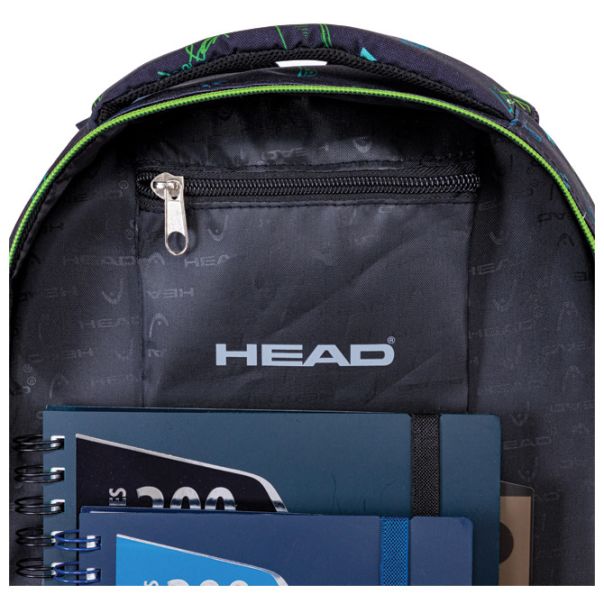 HEAD Ranac đački anatomski 3zipa AB330 Skate Lifestyle 24.502024037 crno-zeleni - EP2981238