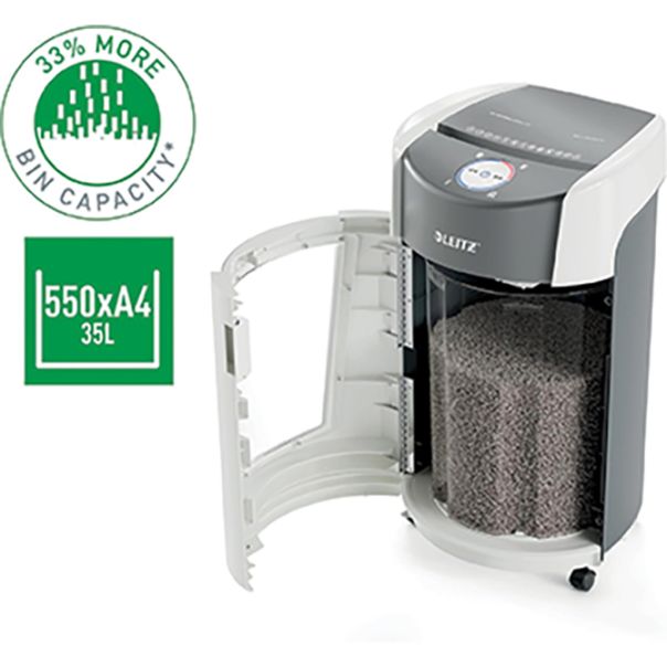 LEITZ Uništivač dokumentacije (mikro) OptiMax Office 3600000 belo-sivi - EP2873461