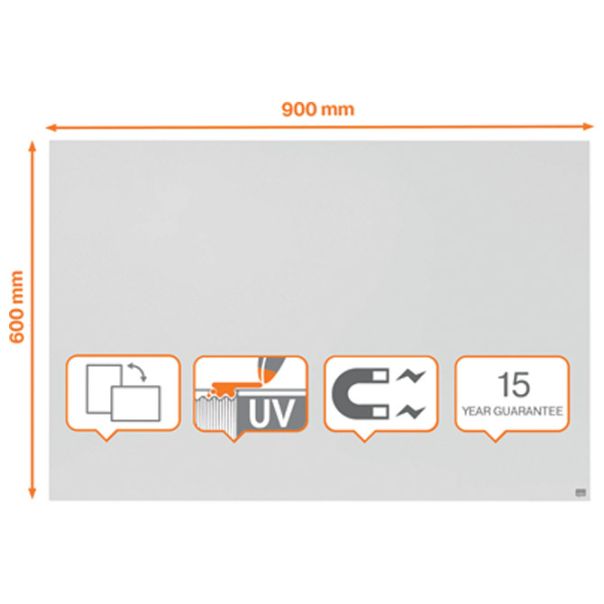 NOBO Tabla magnetna bez okvira 90x60cm Infinity 915714 bela - EP2873467