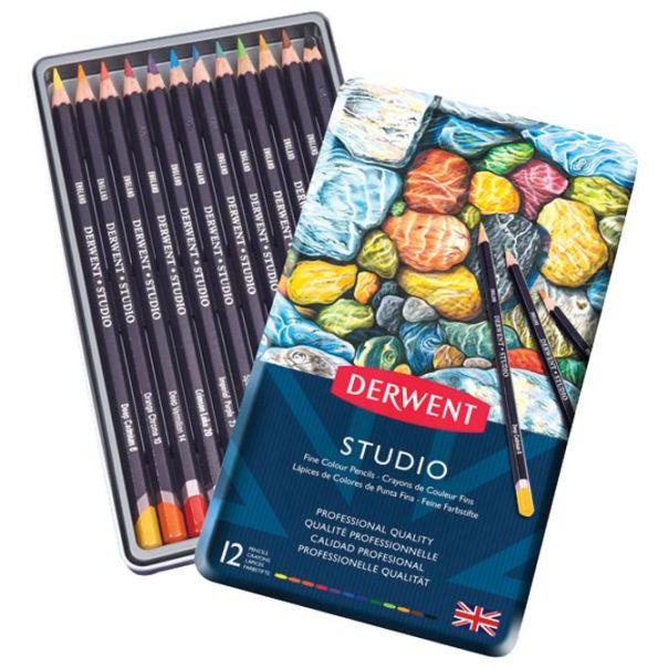 DERWENT Drvene boje set 12boja u metalnoj kutiji Academy 32196 - 000020793