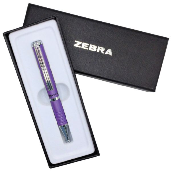 ZEBRA Olovka hemijska teleskopska 0,7mm u poklon kutiji SL-F1 23478-24 ljubičasta-srebrna - EP2870492