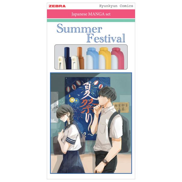 ZEBRA Set Manga Summer Festival (roler Sarasa Clip pk2+flomaster obostrani Mildliner pk3) 56533 - EP2870501