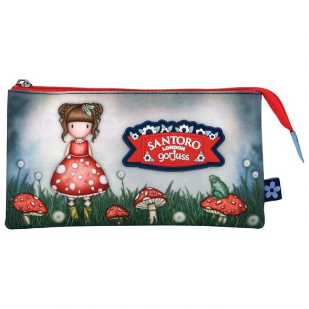 SANTORO Pernica pravougaona 1zip 3pregrade Little Mushroom Gorjuss 1280GJ07 - EP2870543