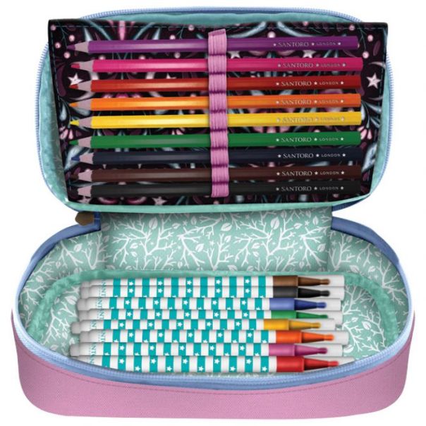 SANTORO Pernica puna ovalna 1zip 1preklop Fairy Dusk Gorjuss 1046GJ21 - EP2870561