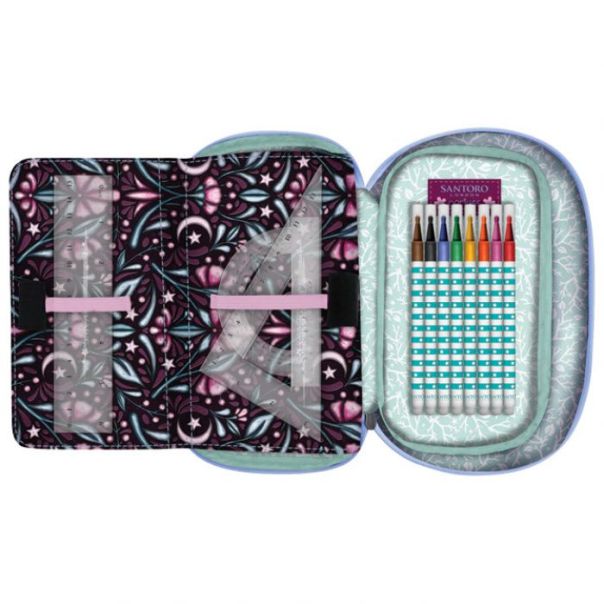 SANTORO Pernica puna ovalna 1zip 1preklop Little Mushroom Gorjuss 1046GJ23 - EP2870567