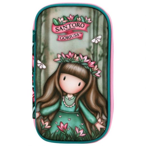 SANTORO Pernica puna ovalna 1zip 1preklop Woodland Wildflower Gorjuss 1046GJ24 - EP2870570