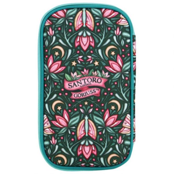 SANTORO Pernica puna ovalna 1zip 1preklop Woodland Wildflower Gorjuss 1046GJ24 - EP2870570