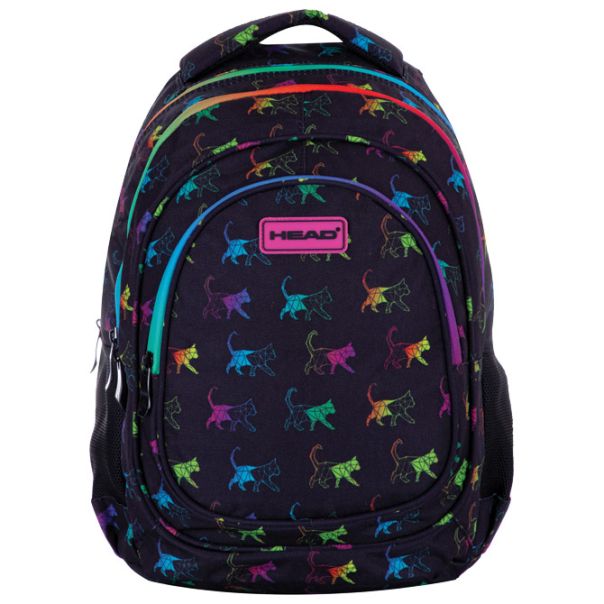 HEAD Ranac đački anatomski 3zipa AB330 Rainbow Kitty 24.502023081 crno-roze - EP2981244