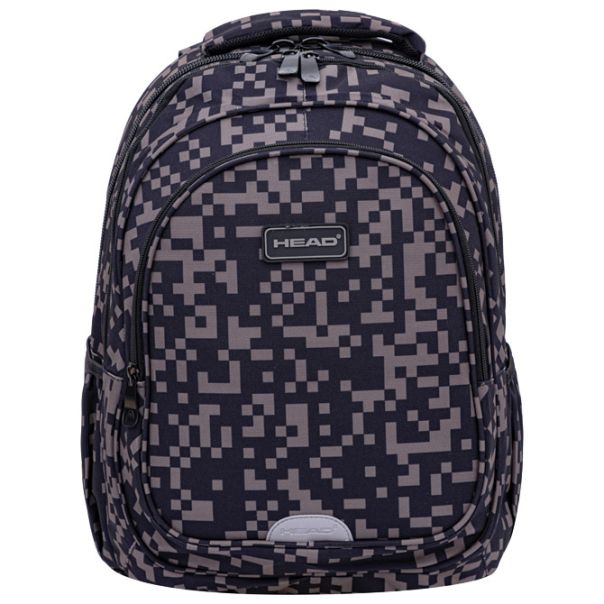 HEAD Ranac đački anatomski 2zipa 1džep veći AB300 Grey Bricks 24.502024119 crno-sivi - EP2981256
