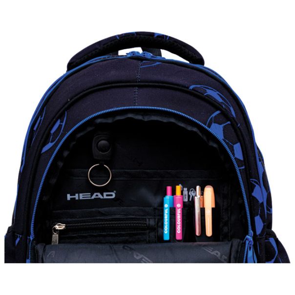 HEAD Ranac đački anatomski 3zipa AB330 Neo Blue Football 25.502025035 crno-plavi - EP2981274