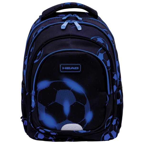 HEAD Ranac đački anatomski 3zipa AB330 Neo Blue Football 25.502025035 crno-plavi - EP2981274
