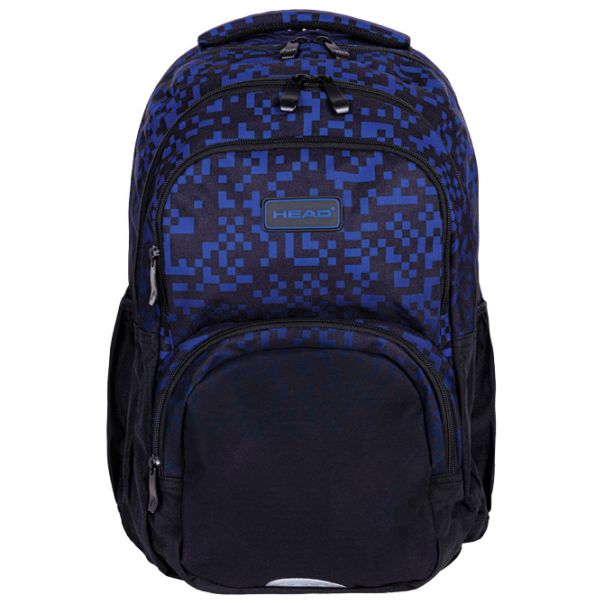 HEAD Ranac đački anatomski 3zipa 1džep AB200 Blue Bricks 25.502025049 crno-plavi - EP2981283