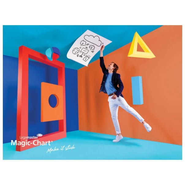 LEGAMASTER Folija bela tabla u rolni 60x80cm+marker Magic-Chart pk25 7-159100 blister - EP2873506