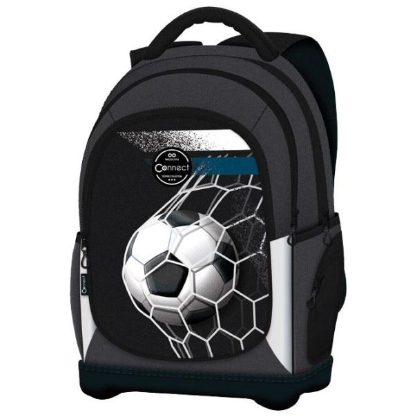 CONNECT Ranac đački anatomski lagan Goal Net 40228 sivo-crni - 000021337