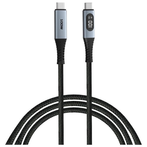 VERBATIM Kabal USB-C za sinhronizaciju i punjenje sa displejem 100W/120cm Sync & Charge 31848 crni - EP3012855
