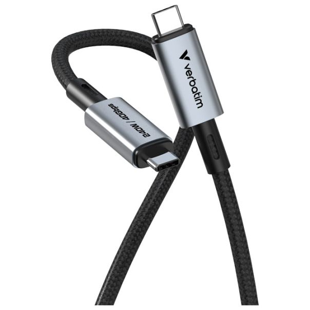 VERBATIM Kabal USB-C za sinhronizaciju i punjenje 240W/40Gbps/120cm Sync & Charge 31847 crni - EP3012858