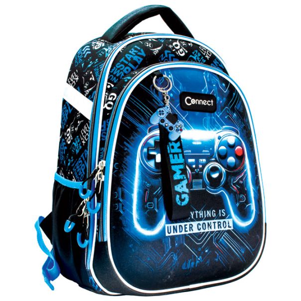 CONNECT Ranac đački anatomski lagan XT Gamer Blue 60538 - EP3131425