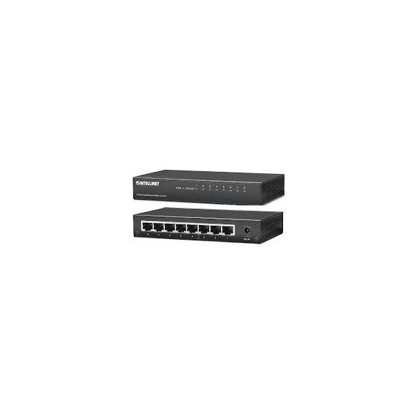 INTELLINET Switch 8-Port Fast Ethernet Office Metal 523318 - 0001210307