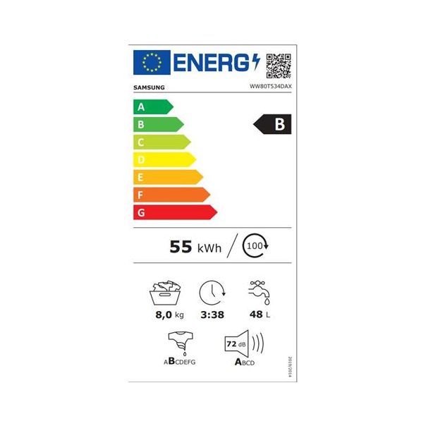 SAMSUNG Mašina za pranje veša WW80T534DAX/S7 - WW80T534DAX-S7