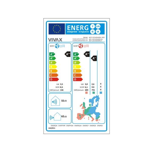 VIVAX Kima inverter ACP-12CH35AERI+ R32 SREBRNA - 0001250341