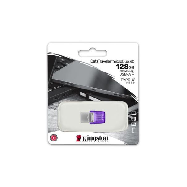 KINGSTON USB flash memorija 128GB DT MicroDuo 3C DTDUO3CG3 - 0001272943
