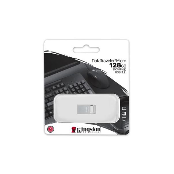 KINGSTON USB flash Memoriska karticaorija 128GB Data Traveler Micro - 0001272992