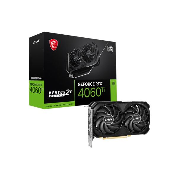 MSI Grafička kartica RTX 4060TI VENTUS Black 2X 8G OC - 0001310263