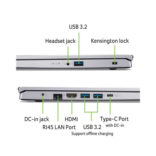 ACER Laptop Aspire A315-44P-R87F  FHD IPS, Ryzen 7 5700U, 16GB, 512GB SSD (NX.KSJEX.00C) - 0001333901