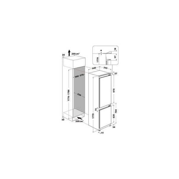 INDESIT Ugradni kombinovani frižider BI 18A2 D/I - 0001367707