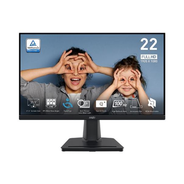 MSI Monitor 22 PRO MP225 Flat FHD IPS 100Hz 1 ms HDMI/VGA - 0001372929