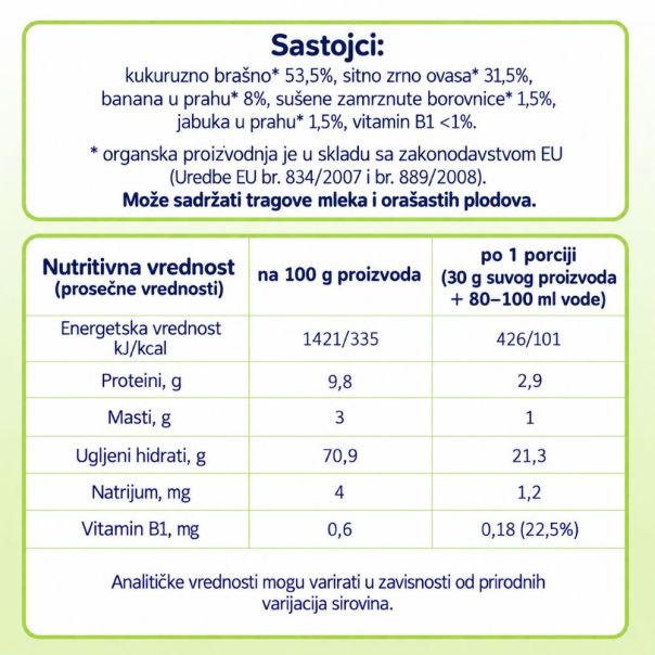 Fleur Alpine musli BANANA, JABUKA, BOROVNICA, od 12 meseci, 200 g - EP3284264