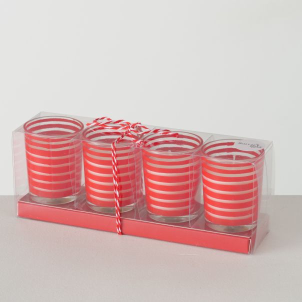 ENA Sveće set crvene 4/1 6x5 cm - 22655-1