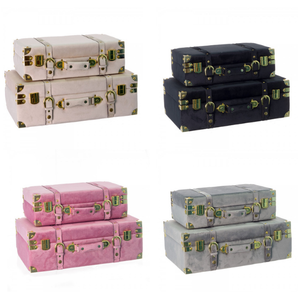 ENA Set kofera pliš set sivi 2/1 - 22923-3