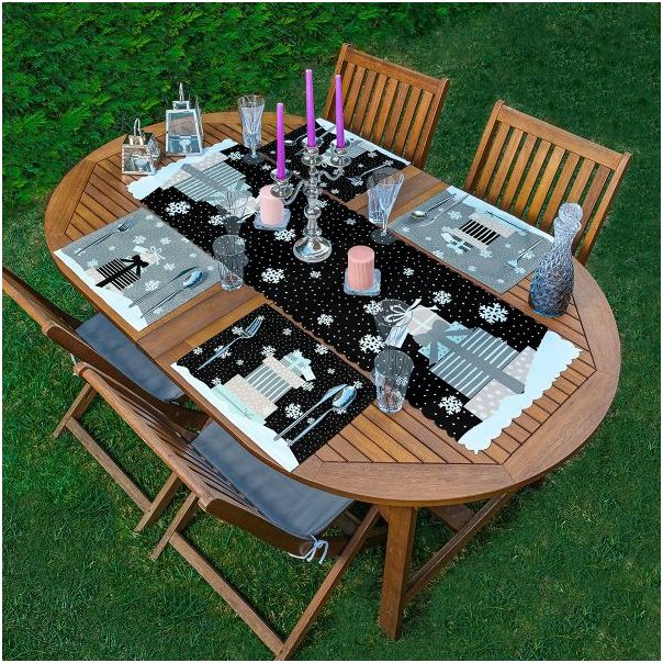 ENA Set novogodišnjih podmetača za sto 31x41cm, 4/1 - 25237-5