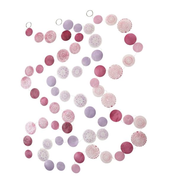 ENA Novogodišnja girlanda 180cm, roze/lila - 26562-1