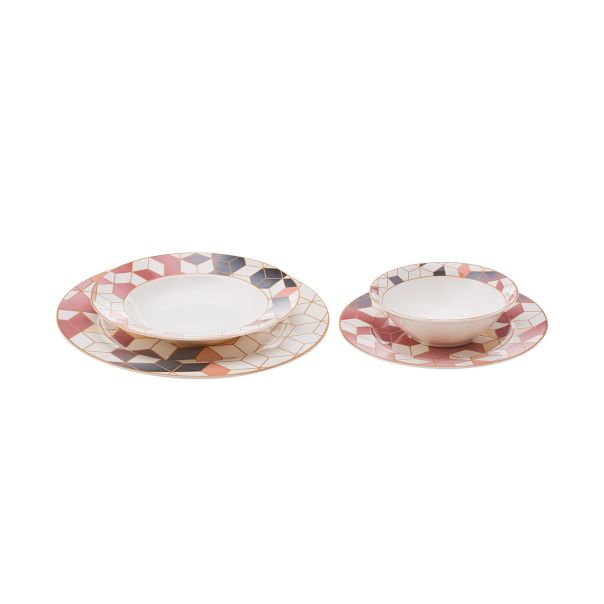 ENA Porcelanski servis roze sivi 24/1 - 26924