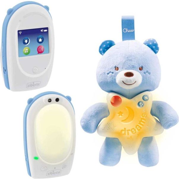 CHICCO Meda za laku noć  set audio monitor - plavi - 00009380200000