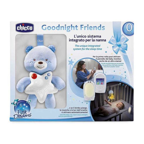 CHICCO Meda za laku noć  set audio monitor - plavi - 00009380200000