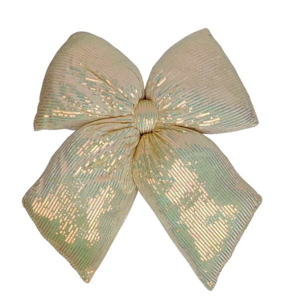 ENA Novogodišnja plišana mašna 45x50cm, zlatna - 29414-3