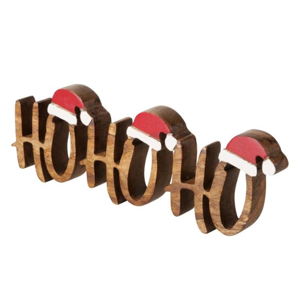 ENA Novogodišnja drvena dekoracija HOHOHO - 30153-1