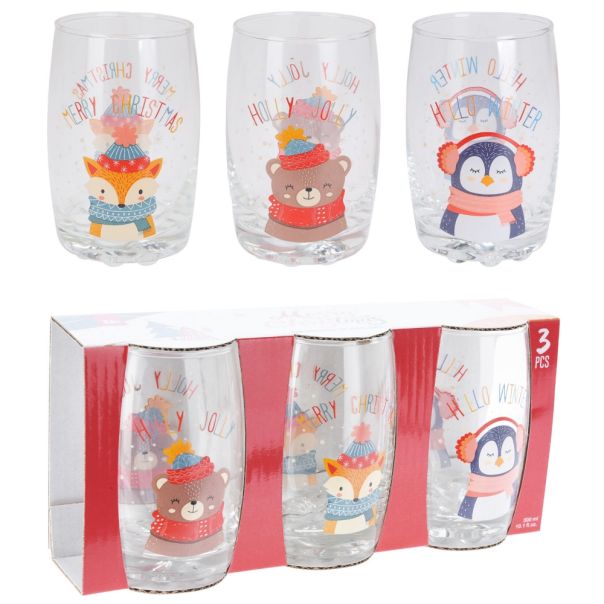 ENA Novogodišnji set staklenih čaša 300 ml 3/1 - 30225