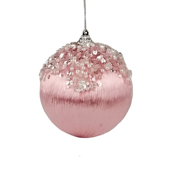ENA Novogodišnje kugle set 2/1 10cm 24EN1891, roze - 29212-1