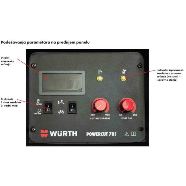 WURTH Aparat za plazma rezanje POWERCUT 70S - 5952200070