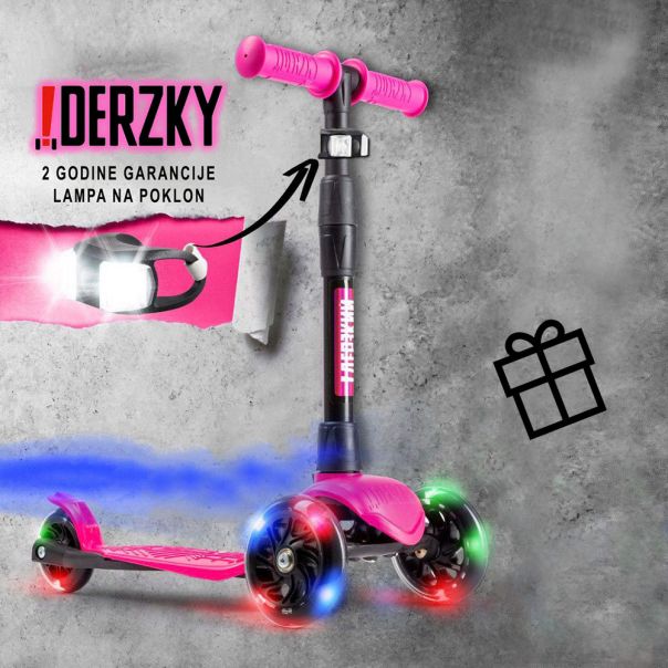 DERZKY Trotinet Baby 1-5 godina roza - 003-0-19-59-I