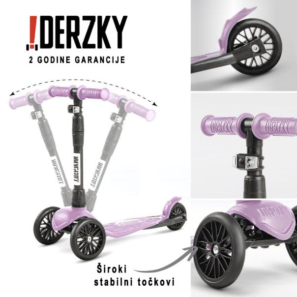 DERZKY Trotinet Baby Style 1-5 godina pastelno roza - 003-1-19-212-I