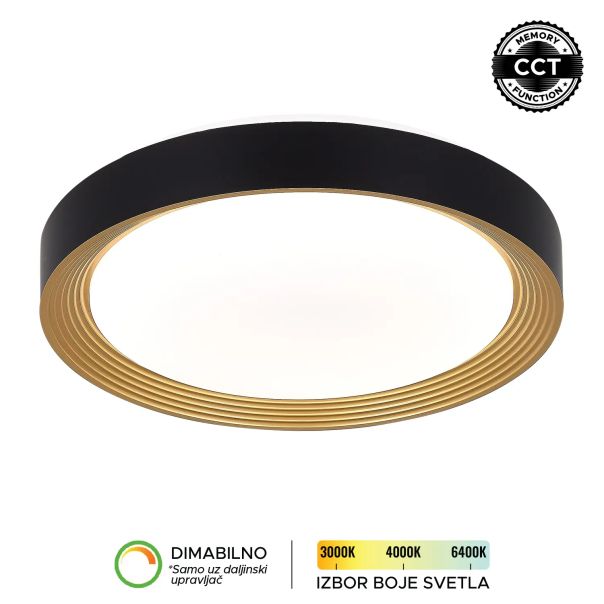 FORMA LED plafonjera 54W 3000K - 6400K LP-405-54R BK+SG - EP2932153
