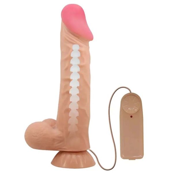 Vibro dildo sa kozicom koja se pomera 24cm - 008104ZRG