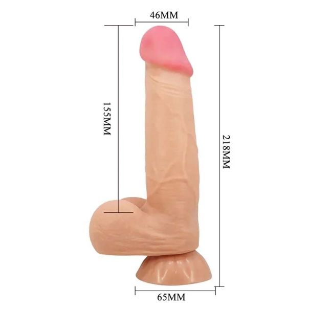 Vibro dildo sa kozicom koja se pomera Cass - 008105ZRG
